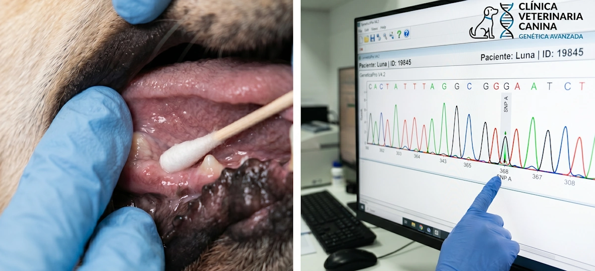 Análisis de marcadores en pruebas genéticas veterinarias en Jerez.