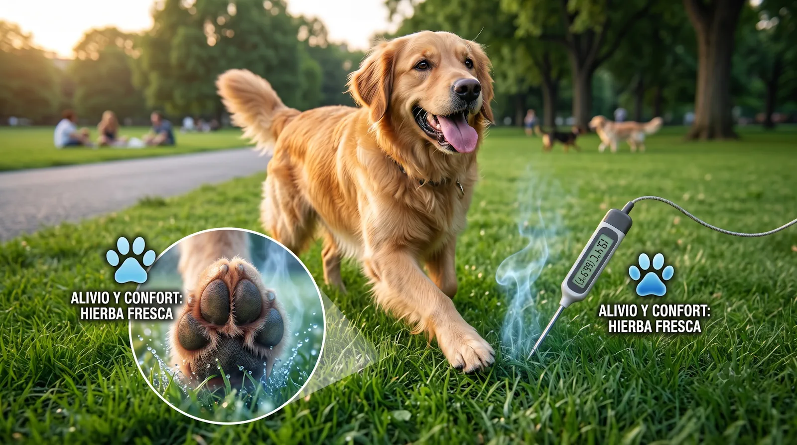 cómo proteger las almohadillas de los perros del calor: evitar zonas calientes